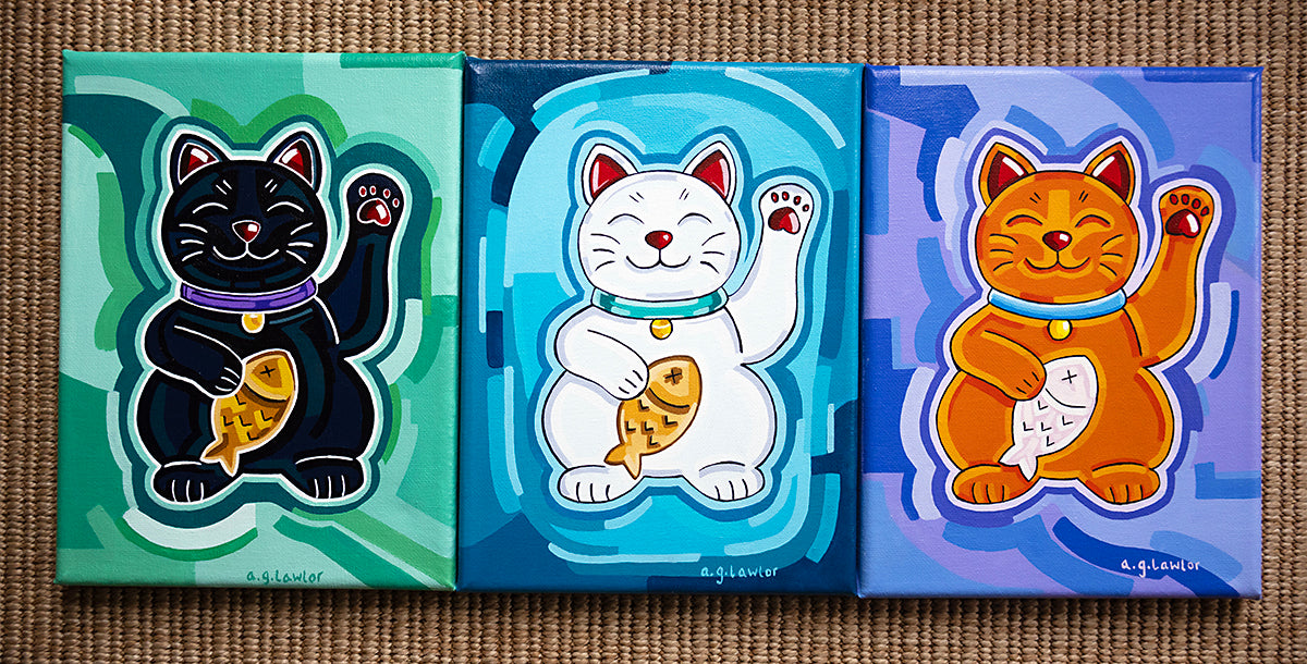 Lucky White Cat