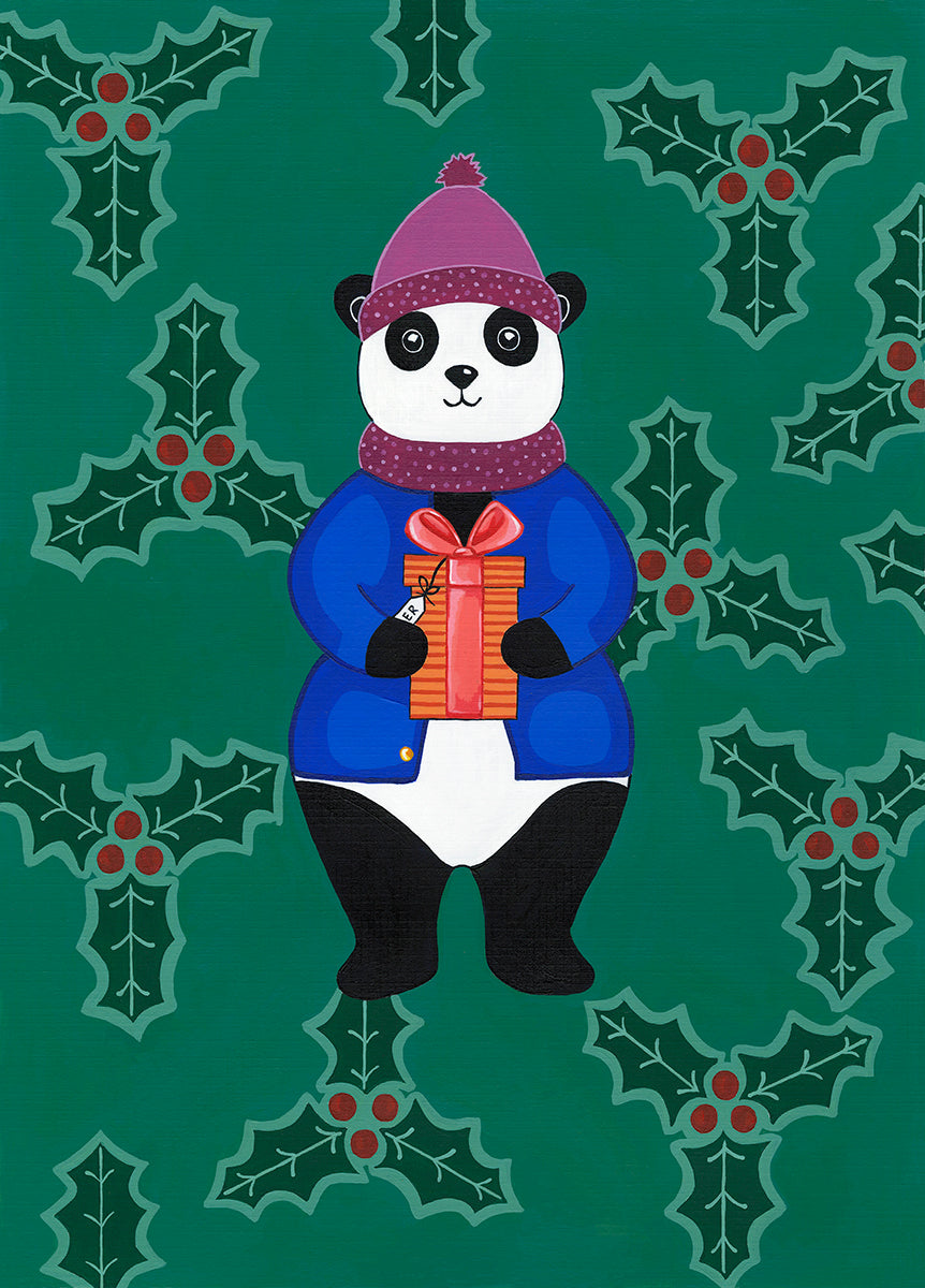 Panda Christmas Card