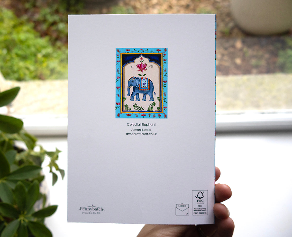 Celestial Elephant Greeting Card