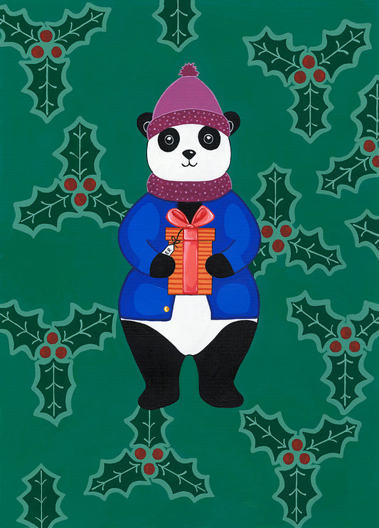 Panda Christmas Card