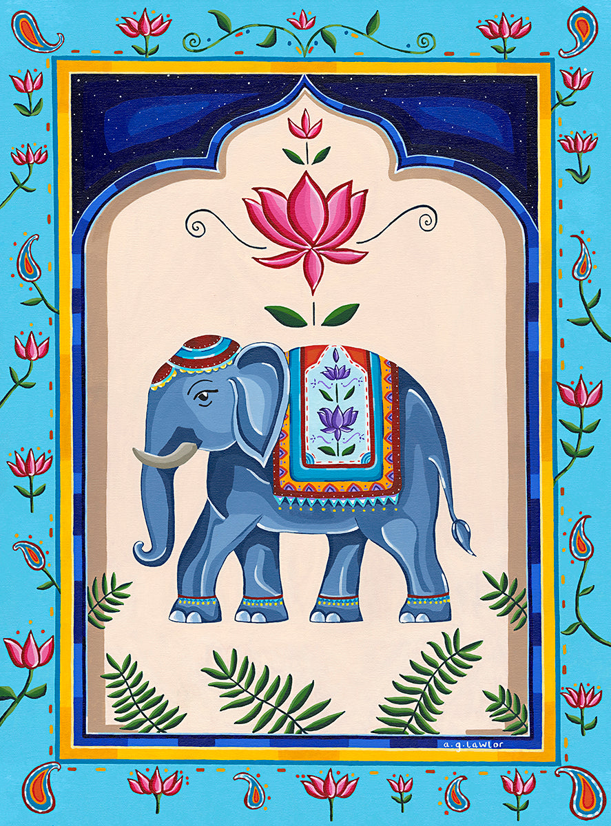 Celestial Elephant Greeting Card
