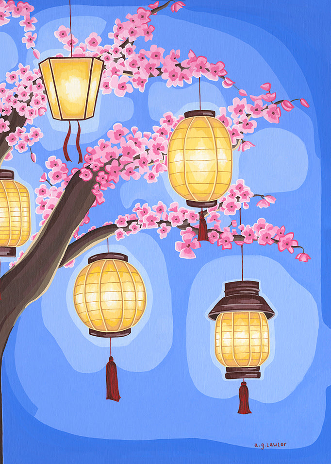 'Stillness Under Sakura' Print