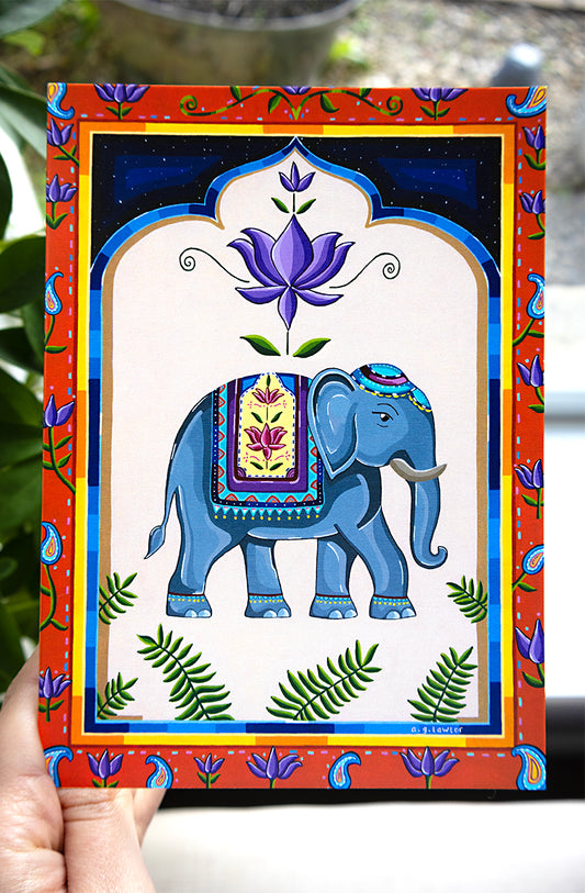 Celestial Elephant II Greeting Card