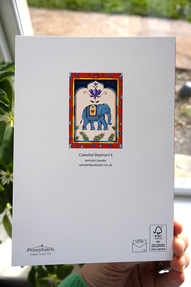 Celestial Elephant II Greeting Card