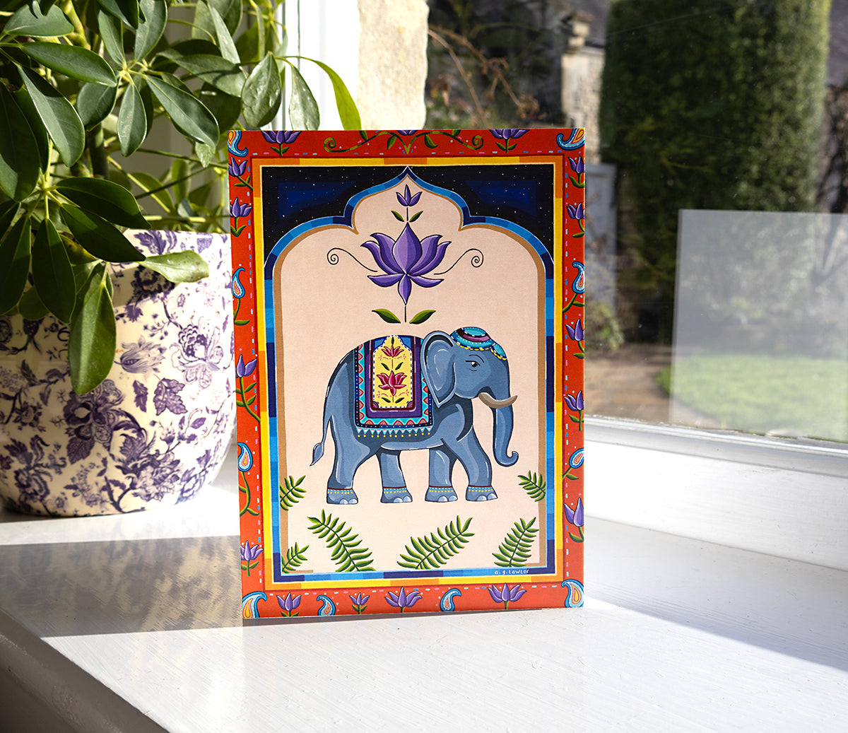 Celestial Elephant II Greeting Card