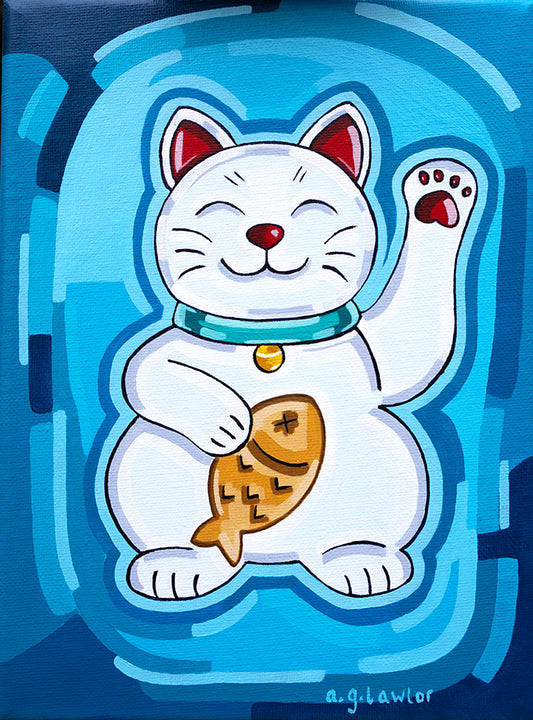 Lucky White Cat