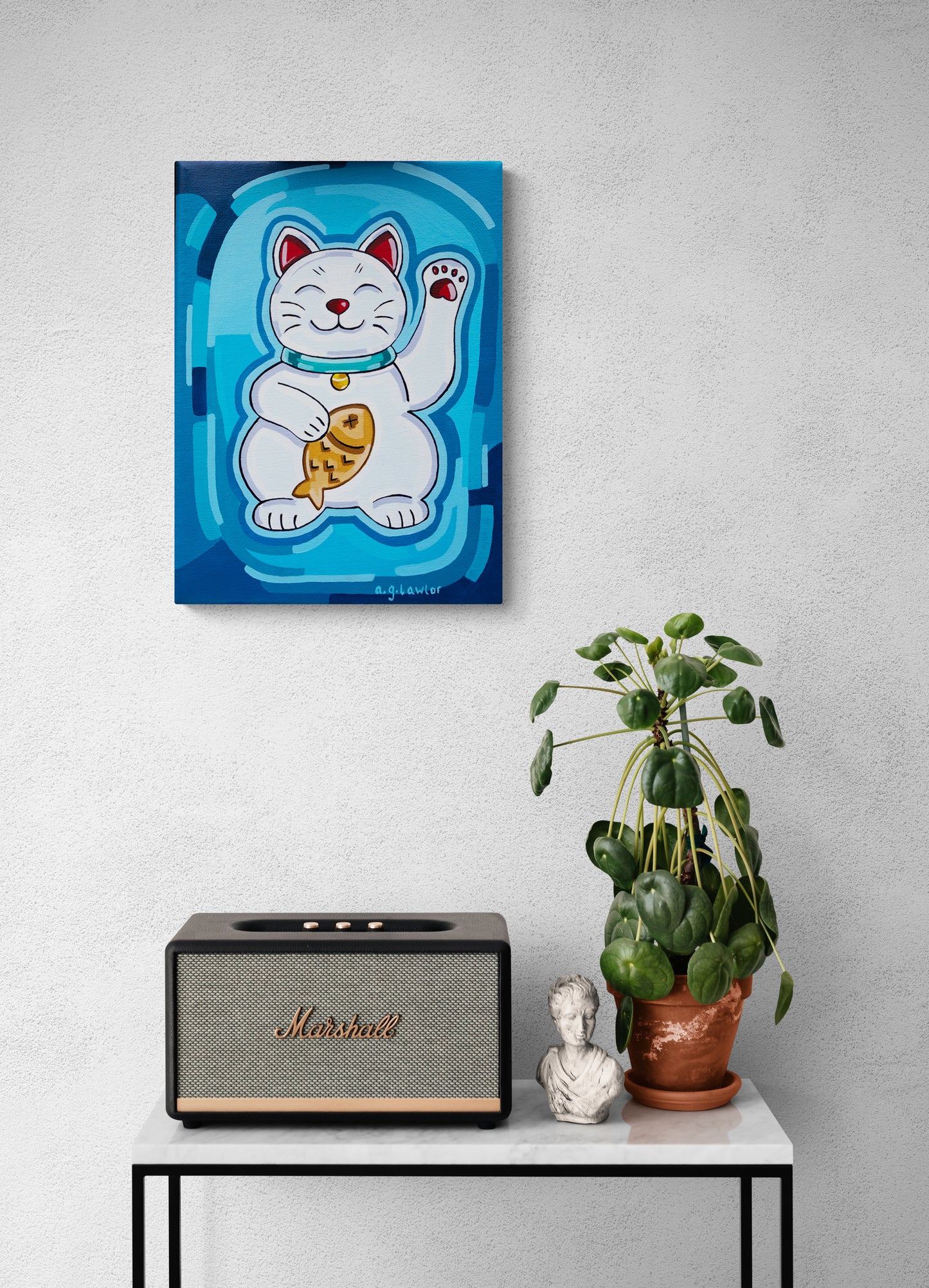 Lucky White Cat